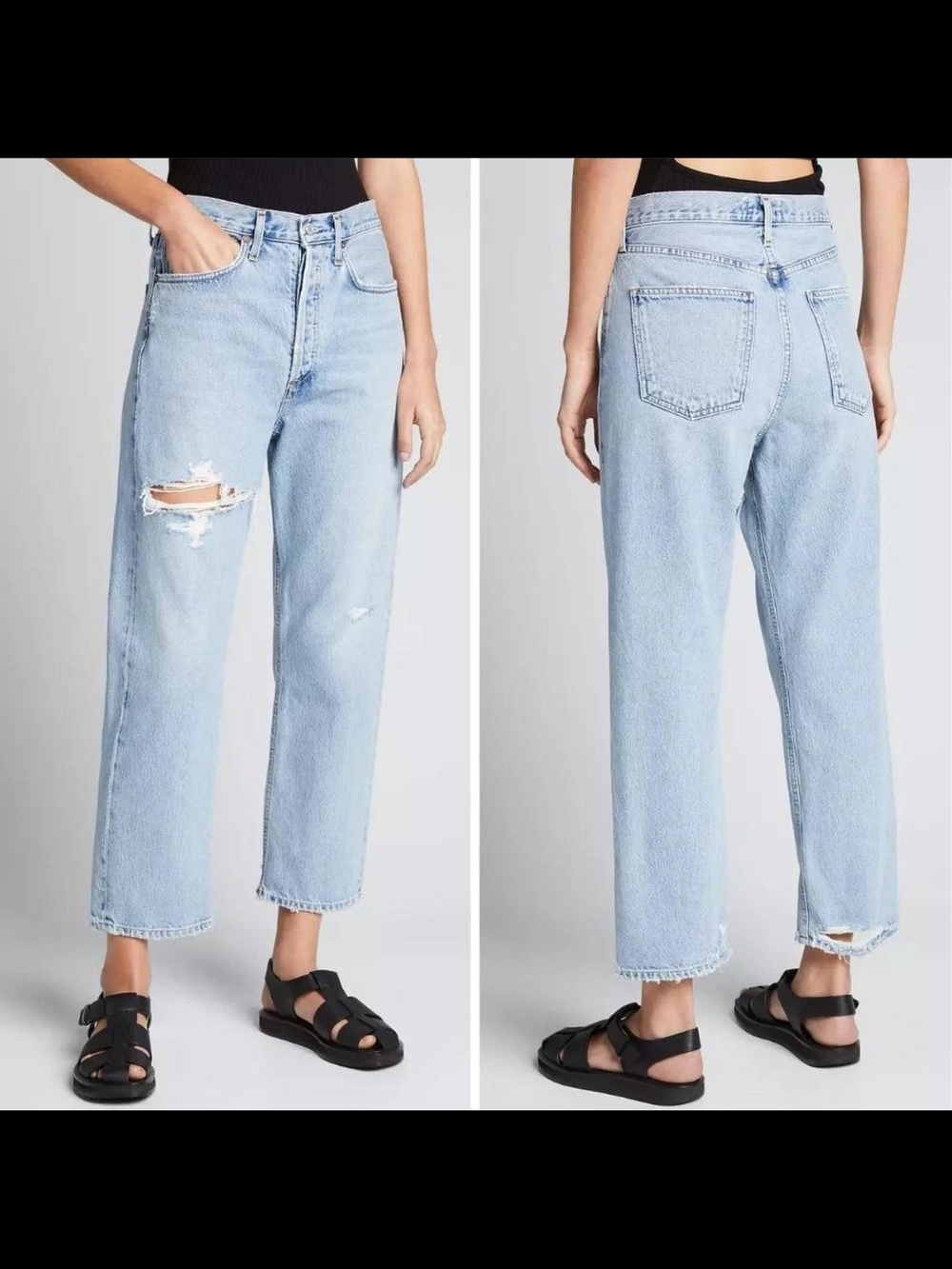 AGOLDE 90s crop mid rise loose straight jean size 29